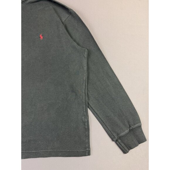 Rare Vintage 90s Polo Ralph Lauren Turtle Mock Neck Black Longsleeve Shirt Large - Picture 6 of 9